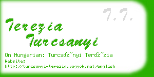 terezia turcsanyi business card